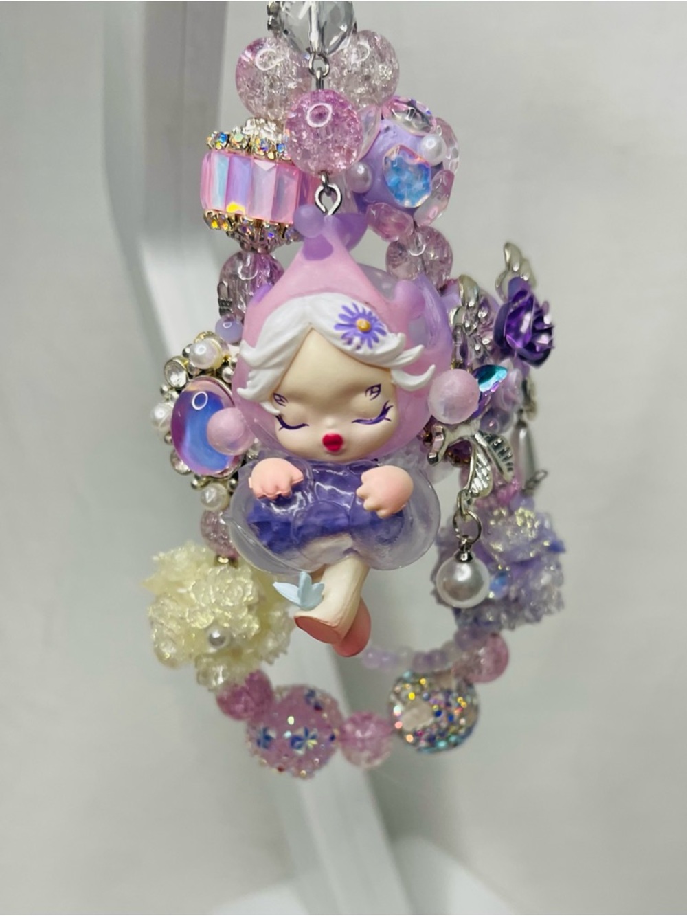Purple Skull Panda Phone Chain/Keychain